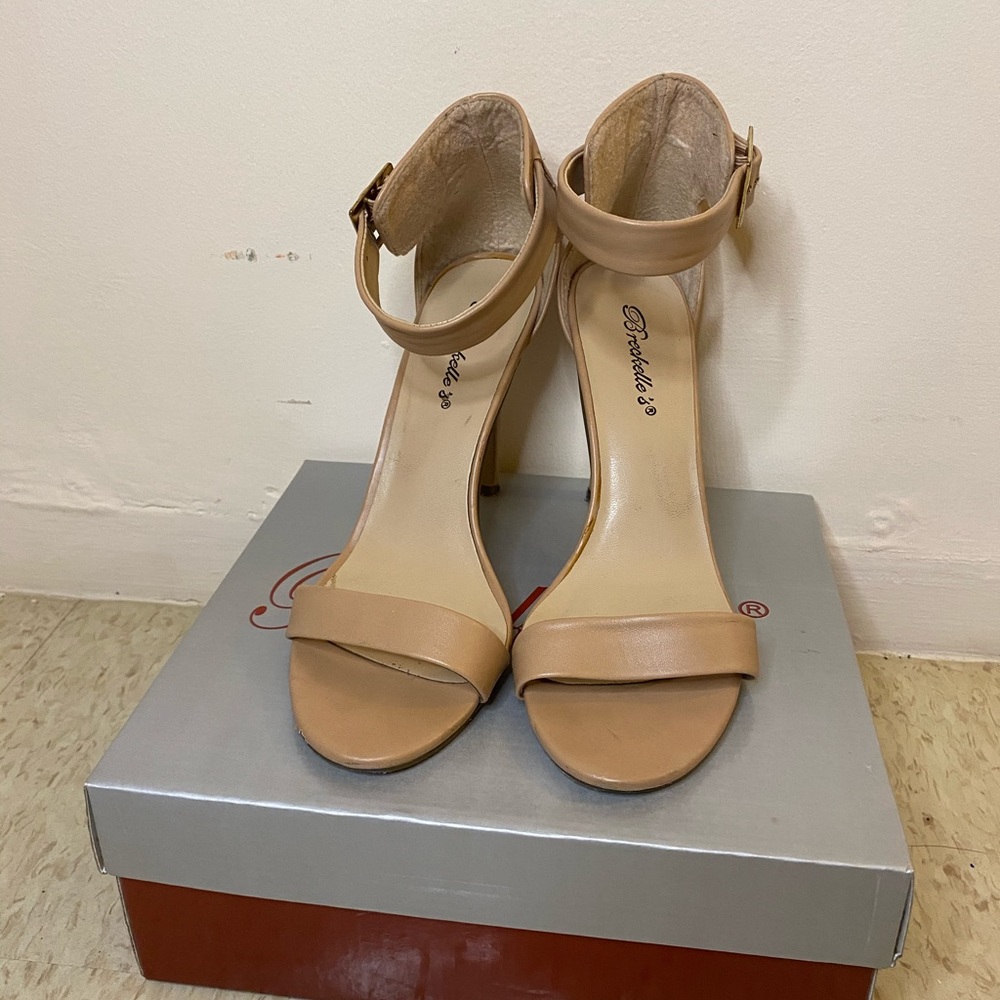 Nude Ankle Strapped Heels